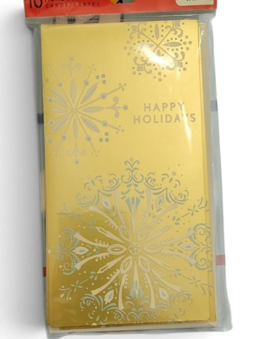 Hallmark Holiday Greeting Card Pack – Gold Christmas Cards 3 Pk Set